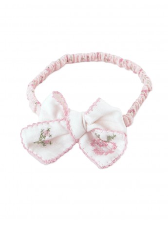 Baby Tessa Turban with Bow Embroidery
