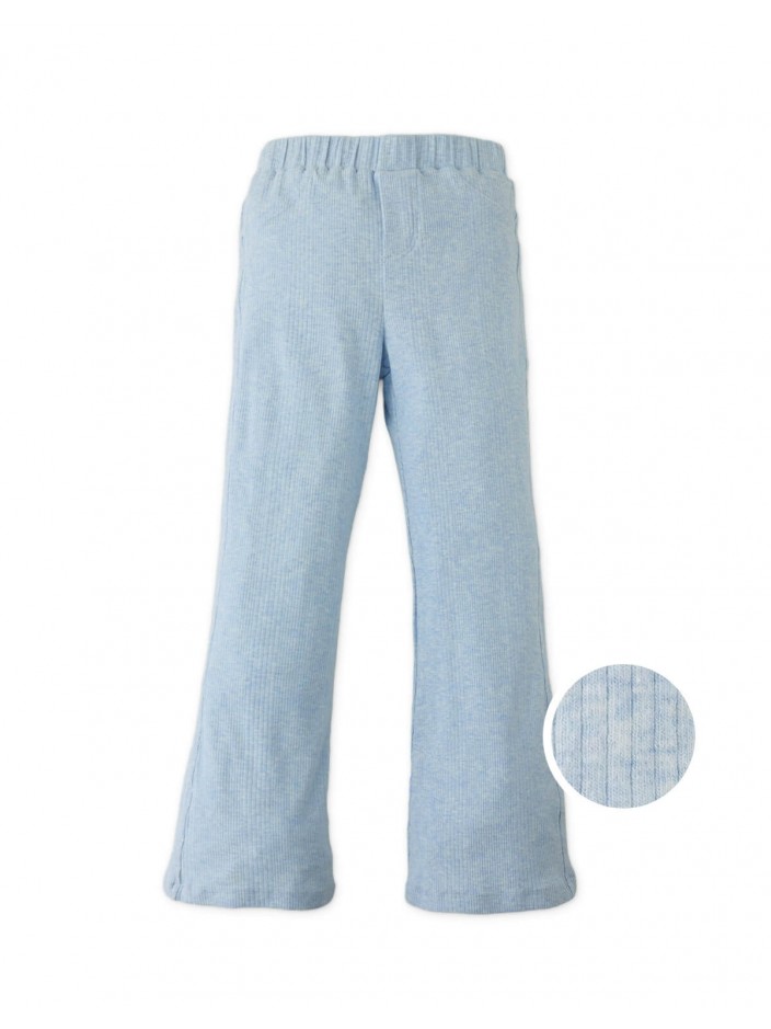 Polina Melange Bootcut Leggings with Pockets – Blue