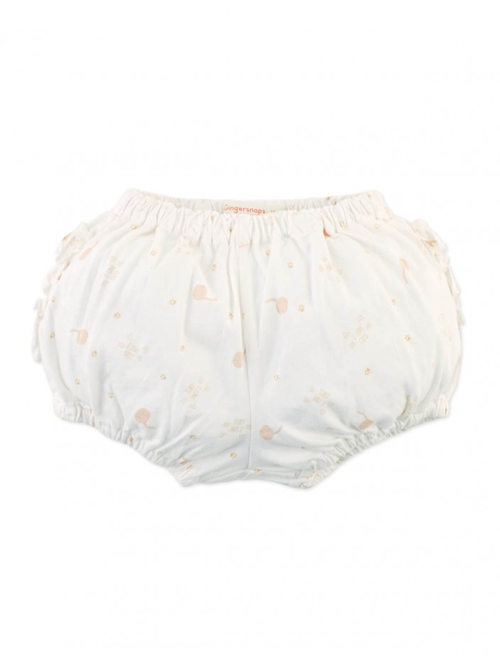 Baby Cecile Tiered Ruffle Bloomers with All-Over Cat Print