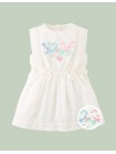 Baby Charlee Cross-Stitch Embroidered Dress with Waist Bows