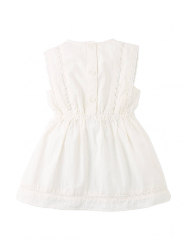 Baby Charlee Cross-Stitch Embroidered Dress with Waist Bows