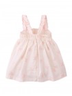 Baby Kara Poplin Dress with a Scalloped Top & Tie Straps