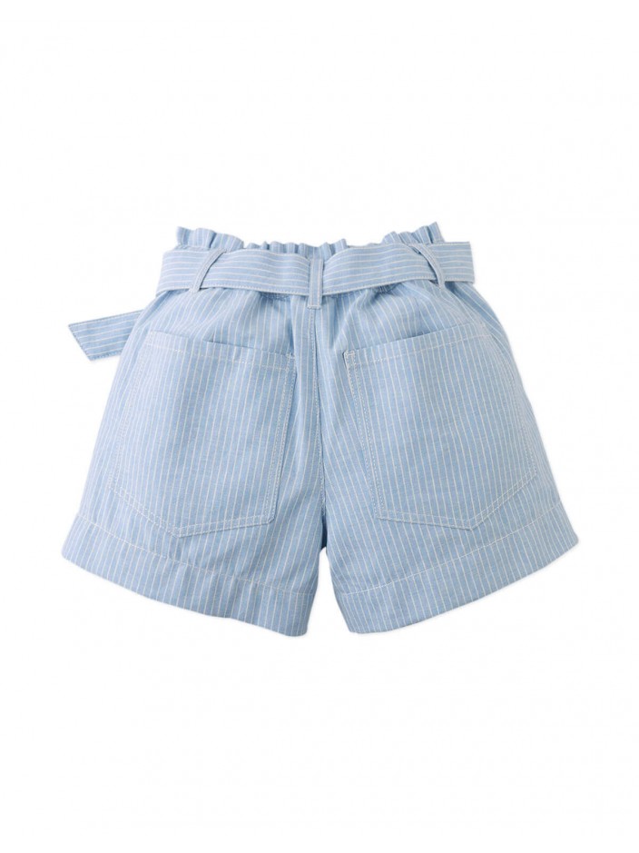 Amara Linen-like Cotton Shorts with Big Pockets & Belt