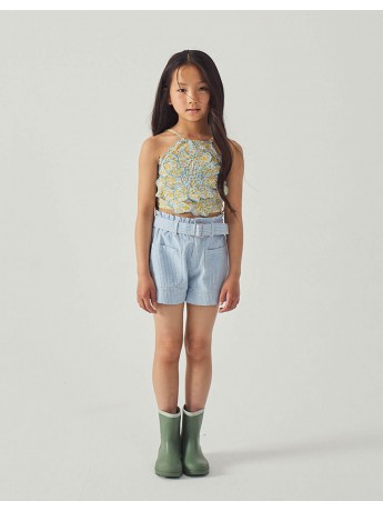 Amara Linen-like Cotton Shorts with Big Pockets & Belt