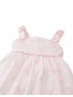 Kara Poplin Dress with a Scalloped Top & Tie Straps