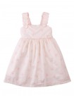 Kara Poplin Dress with a Scalloped Top & Tie Straps