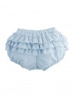 Baby Livia Chambray Bloomers with Tiered Ruffles