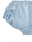 Baby Livia Chambray Bloomers with Tiered Ruffles