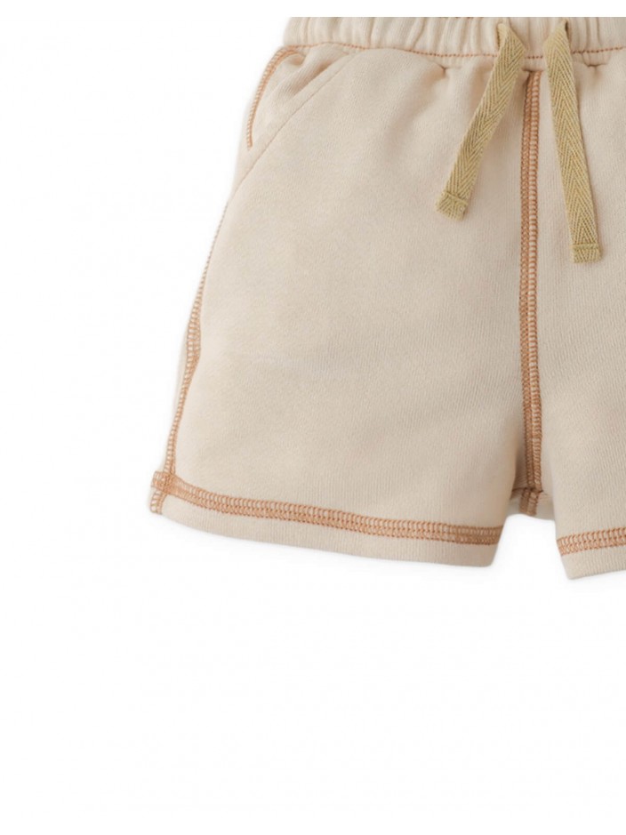 French Terry Drawstring Shorts with Spreader