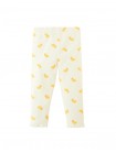 Fitted Leggings with All-Over Duck Print and Lettuce-Edge Hem