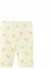 Fitted Leggings with All-Over Duck Print and Lettuce-Edge Hem