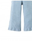 Ribbed Flare Leggings in Blue Melange