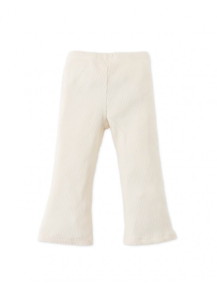 Plain Ribbed Flare Leggings