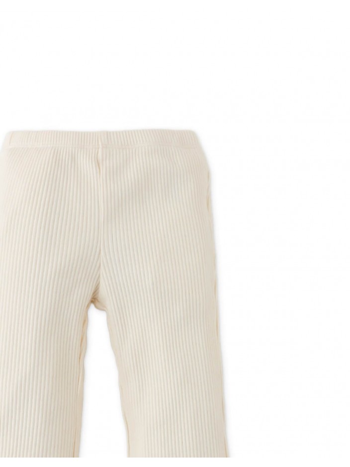 Plain Ribbed Flare Leggings