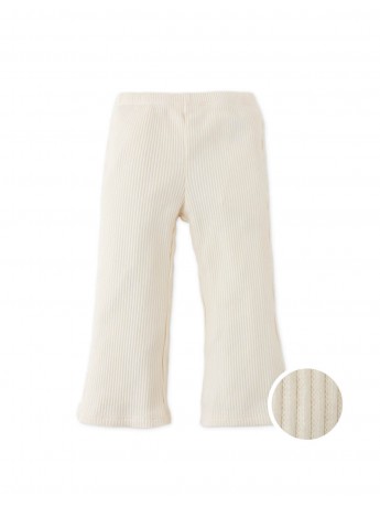 Plain Ribbed Flare Leggings