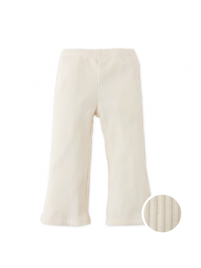 Plain Ribbed Flare Leggings