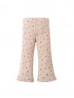 Ribbed Flare Leggings with All-Over Apple Print