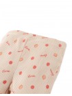 Ribbed Flare Leggings with All-Over Apple Print