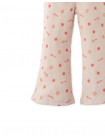 Ribbed Flare Leggings with All-Over Apple Print