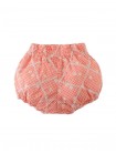 Garterized Waist & Hem Bloomer Shorts with Button Closure