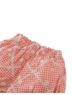 Garterized Waist & Hem Bloomer Shorts with Button Closure
