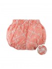 Garterized Waist & Hem Bloomer Shorts with Button Closure