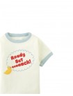 Blue Contrast Ringer T-shirt with Duck Print