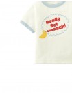Blue Contrast Ringer T-shirt with Duck Print