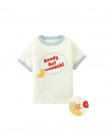 Blue Contrast Ringer T-shirt with Duck Print