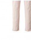 Plain Fitted Leggings with Lettuce-Edge Hem