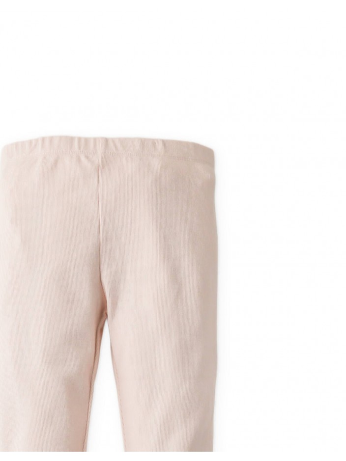 Plain Fitted Leggings with Lettuce-Edge Hem