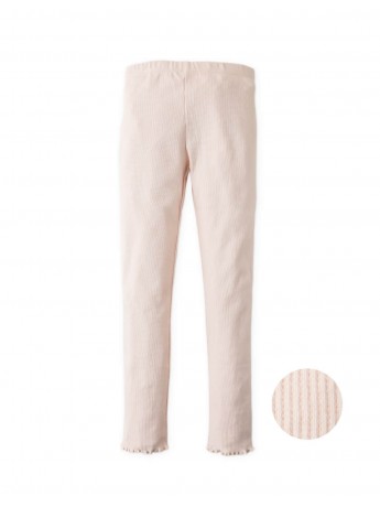 Plain Fitted Leggings with Lettuce-Edge Hem