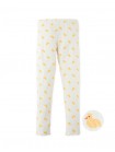 Fitted Leggings with All-Over Duck Print and Lettuce-Edge Hem