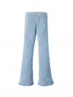 Ribbed Flare Leggings in Blue Melange