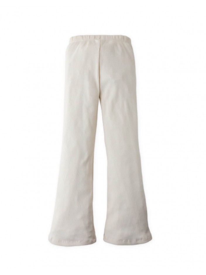 Plain Ribbed Flare Leggings