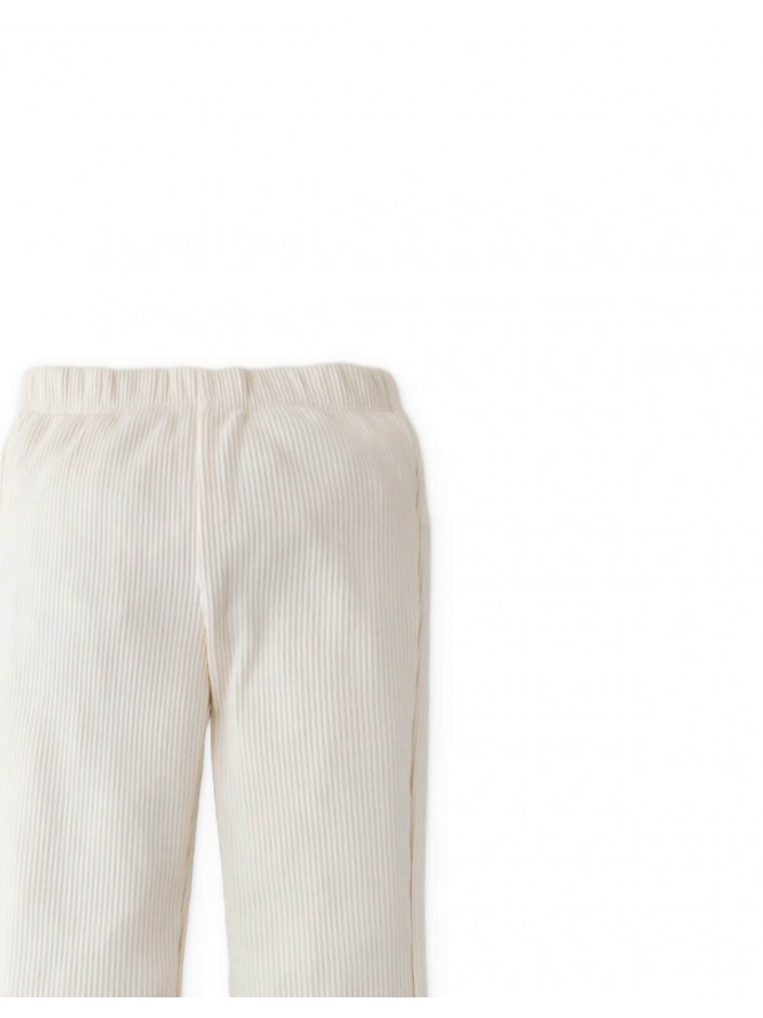 Plain Ribbed Flare Leggings