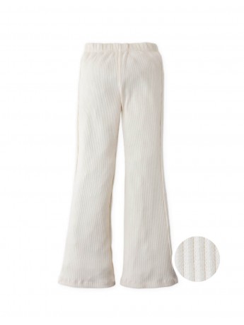 Plain Ribbed Flare Leggings