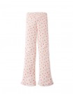 Ribbed Flare Leggings with All-Over Apple Print