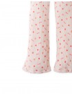 Ribbed Flare Leggings with All-Over Apple Print