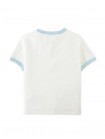 Blue Contrast Ringer T-shirt with Duck Print