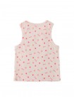 Ribbed Tank Top with All-Over Apple Print