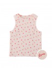 Ribbed Tank Top with All-Over Apple Print