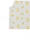 Ribbed Tank Top with All-Over Lemon Print