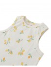 Ribbed Tank Top with All-Over Lemon Print