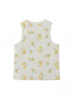 Ribbed Tank Top with All-Over Lemon Print