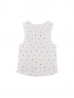 Ribbed Tank Top with Lace, Lettuce Edge & Rosette Appliqué
