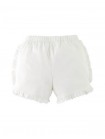 Jersey Shorts with Ruffles and Apple Embroidery