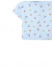 All-Over Fruit Print T-shirt with Side Slit
