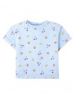 All-Over Fruit Print T-shirt with Side Slit