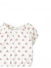 Floral Print Blouse with Contrast Stitching and Bow Ties